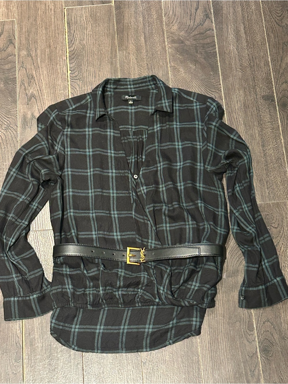Madewelk plaid top M